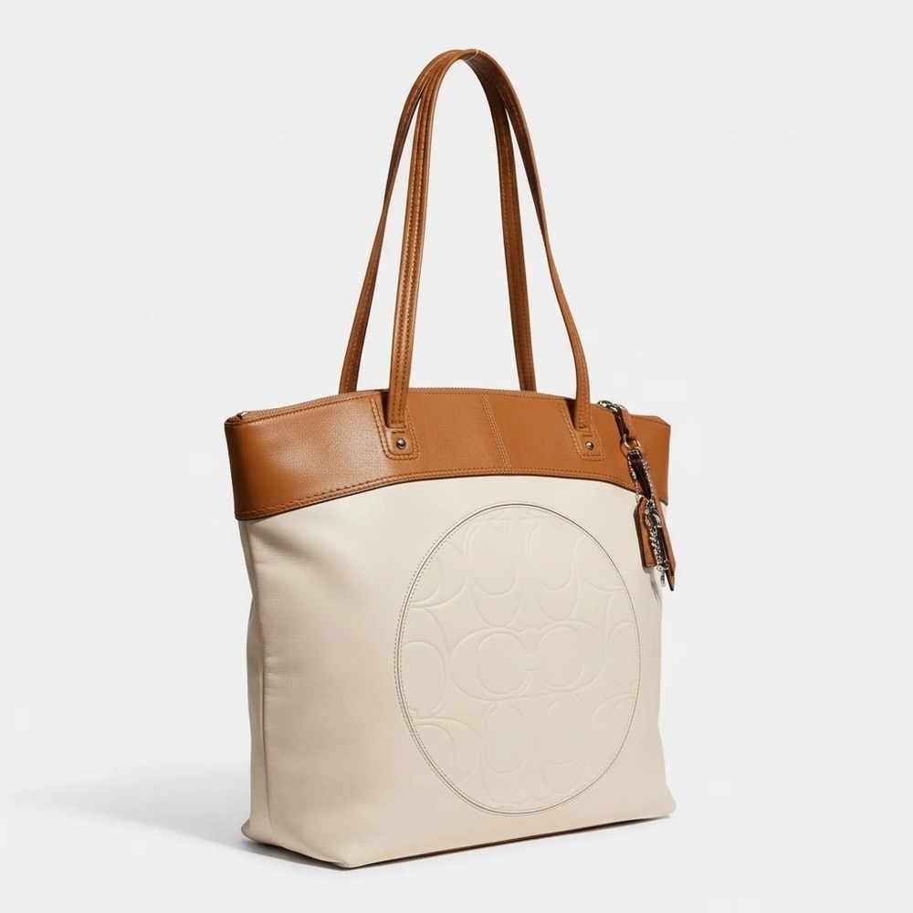 Coach Laura Signature Embossed Leather Tote